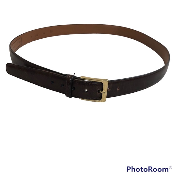 TRAFALGAR Hand polished/Handcrafted Cortina Leather Mens Brown Belt 44/110